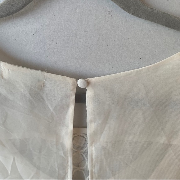 Zara tee shirt collection sheer dress cream medium - Picture 4 of 10